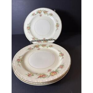 4 Vintage Homer Laughlin Eggshell Georgian Dessert Plates - 6 3/8” M 42 N 5